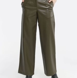 Olive/Puce XL (12/14) high waist faux leather pants from Lattelier